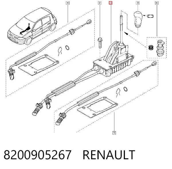 Mecanismo de mudança (ligação) 8200905267 Renault (RVI)