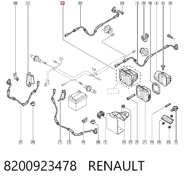 Unidade hidráulico de controlo ABS 8200923478 Renault (RVI)