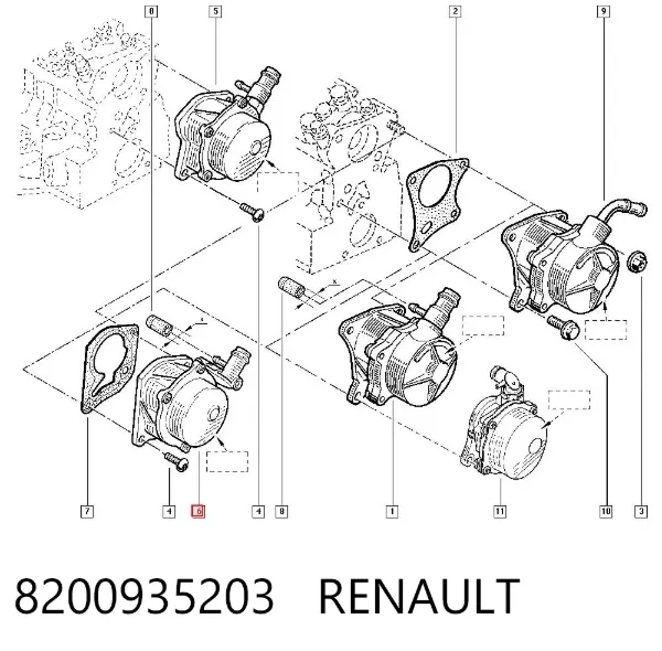 Bomba a vácuo 8200935203 Renault (RVI)