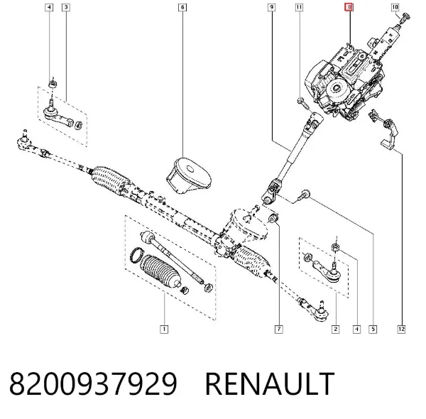 Coluna da direção 8200937929 Renault (RVI)