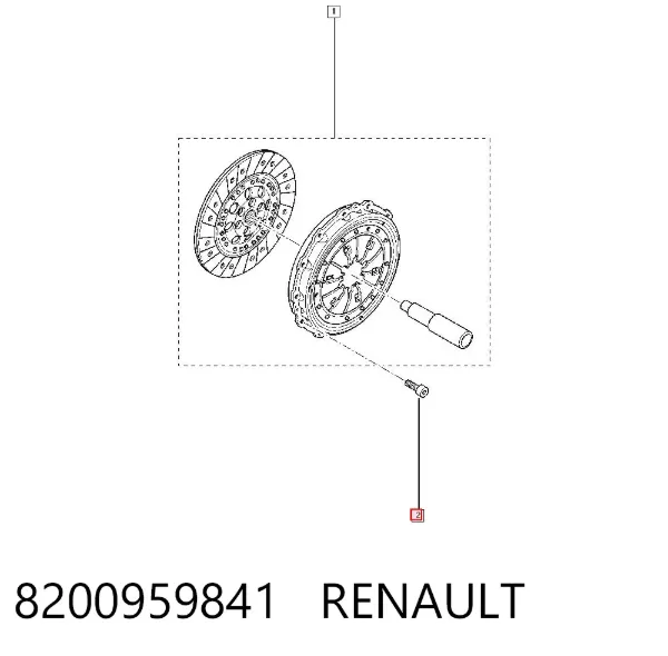 Parafuso (porca) de fixação 8200959841 Renault (RVI)