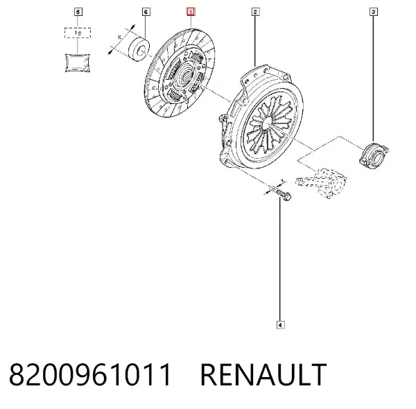 Disco de embraiagem 8200961011 Renault (RVI)