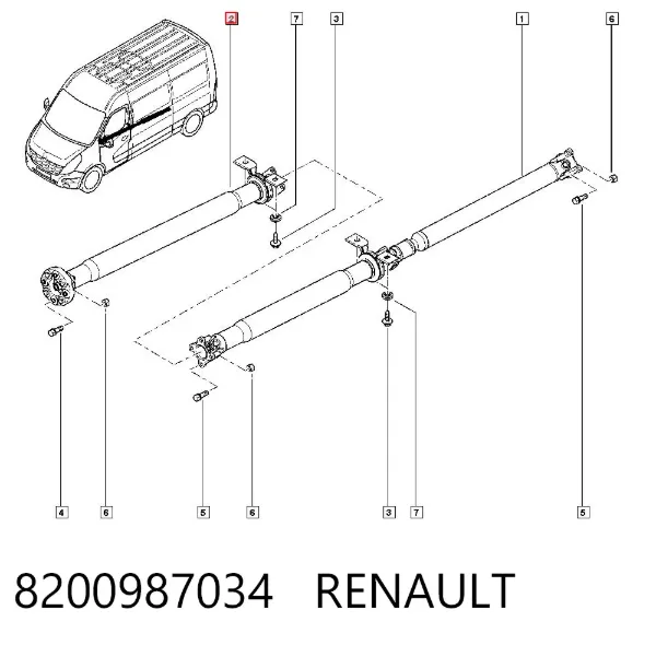 Junta universal até o eixo dianteiro Renault Master III