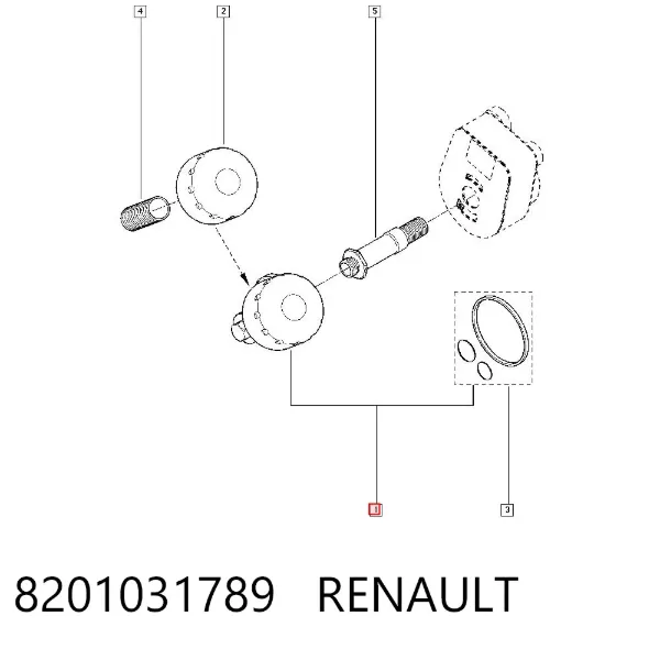 Filtro de óleo 8201031789 Renault (RVI)