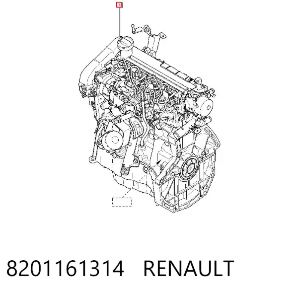 Motor montado 8201161314 Renault (RVI)