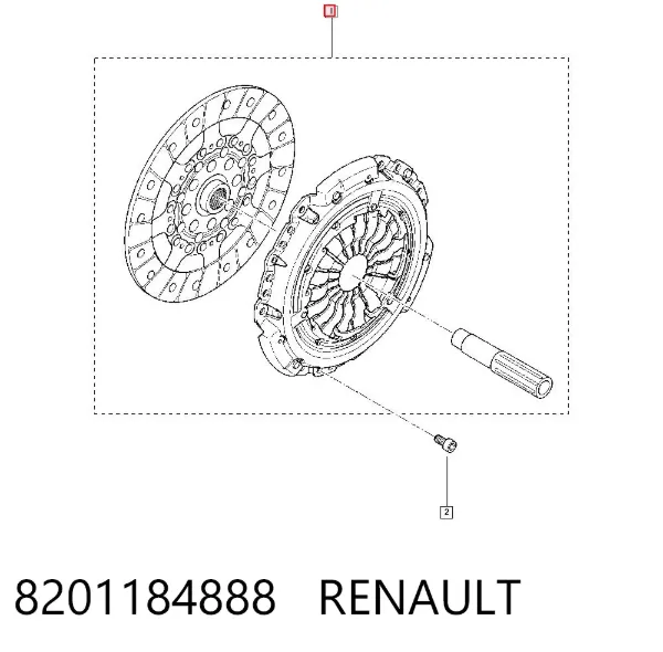 Kit de embraiagem (3 peças) 8201184888 Renault (RVI)