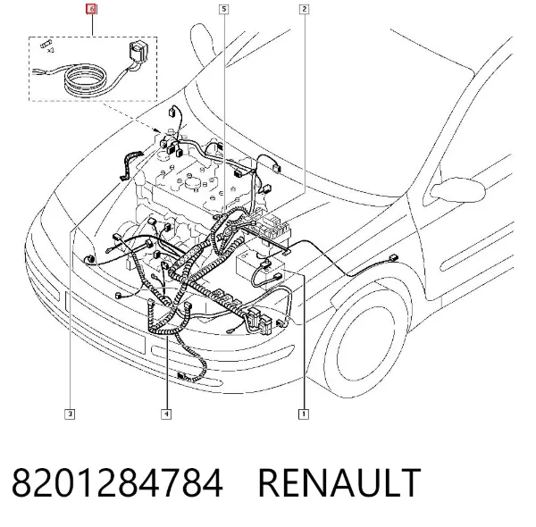 Sensor de pressão de combustível 8201284784 Renault (RVI)