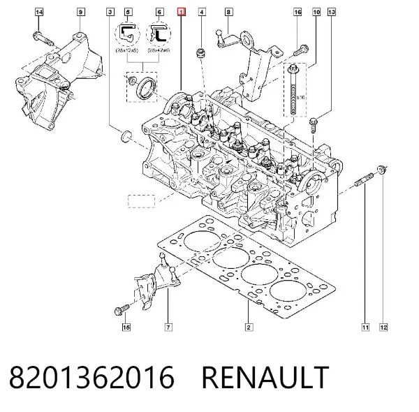Cabeça de motor (CBC) 8201362016 Renault (RVI)