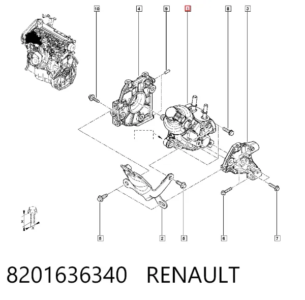 Bomba de combustível de pressão alta 8201636340 Renault (RVI)