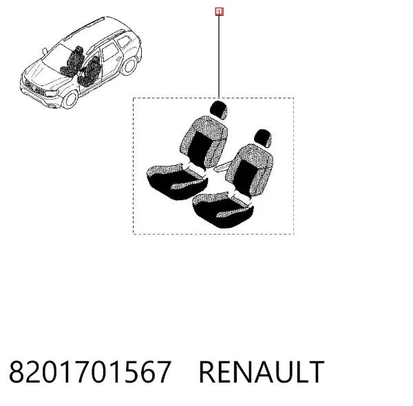 Forros para assentos 8201701567 Renault (RVI)