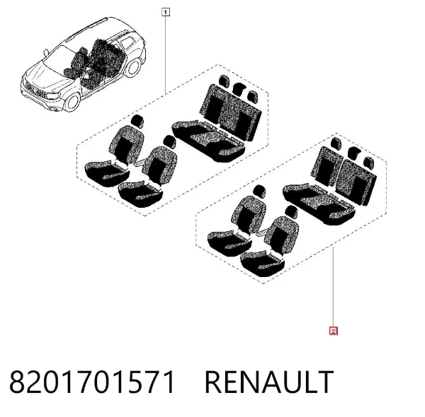 Forros para assentos 8201701571 Renault (RVI)