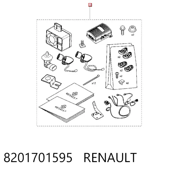 Kit de alarme automotivo efetivo 8201701595 Renault (RVI)