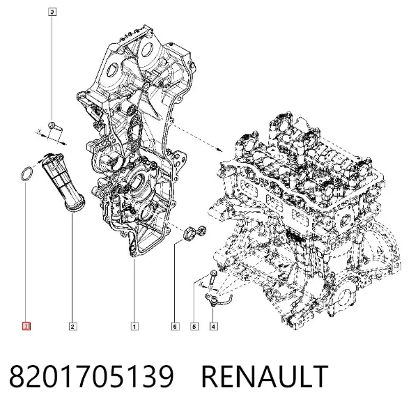 Vedante do radiador de óleo 8201705139 Renault (RVI)