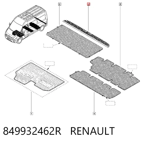 Placa sobreposta de estribo 849932462R Renault (RVI)