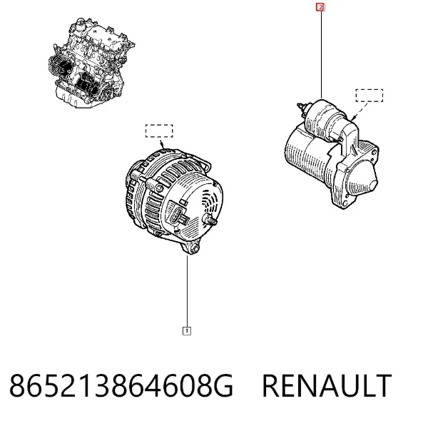 Motor de arranco 865213864608G Renault (RVI)