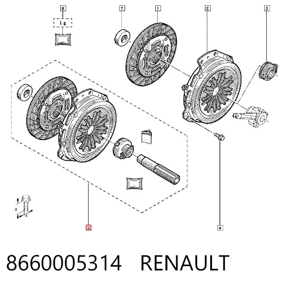 Kit de embraiagem (3 peças) 8660005314 Renault (RVI)