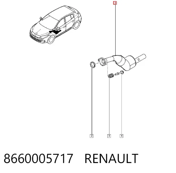 Convertidor - catalisador 8660005717 Renault (RVI)