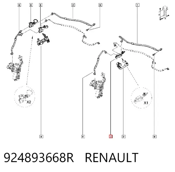 Válvula TRV de aparelho de ar condicionado 924893668R Renault (RVI)