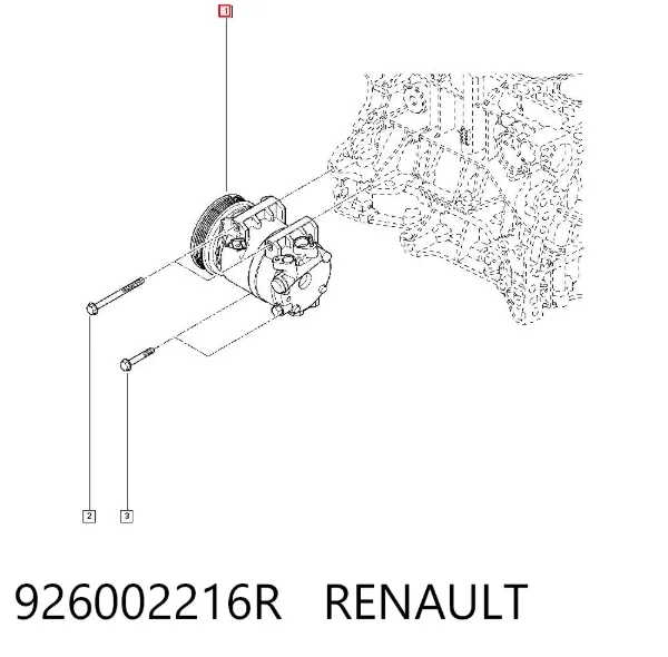 Compressor de aparelho de ar condicionado 926002216R Renault (RVI)