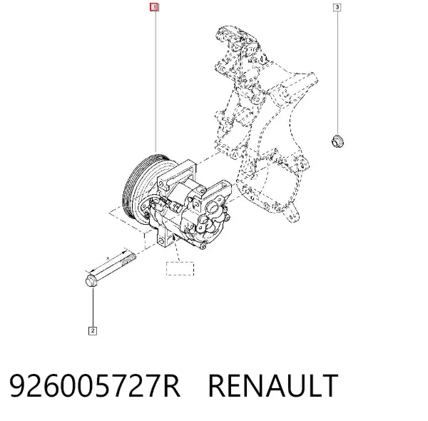 Compressor de aparelho de ar condicionado 926005727R Renault (RVI)