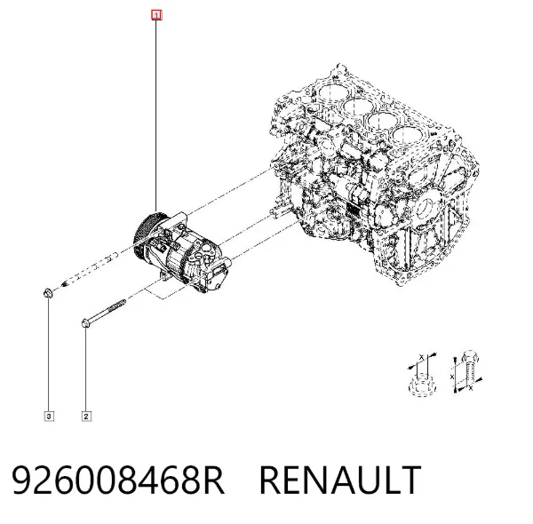 Compressor de aparelho de ar condicionado 926008468R Renault (RVI)