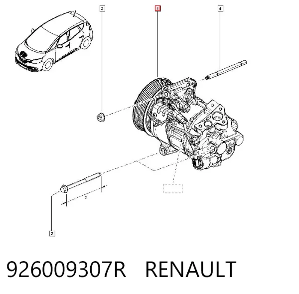 Compressor de aparelho de ar condicionado 926009307R Renault (RVI)
