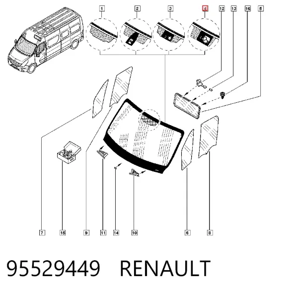 Pára-brisas 95529449 Renault (RVI)