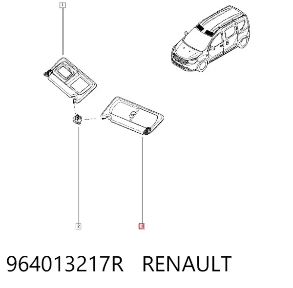 Pala contra o sol 964013217R Renault (RVI)