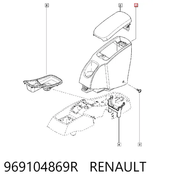 Consola de painel de controlo central 969104869R Renault (RVI)