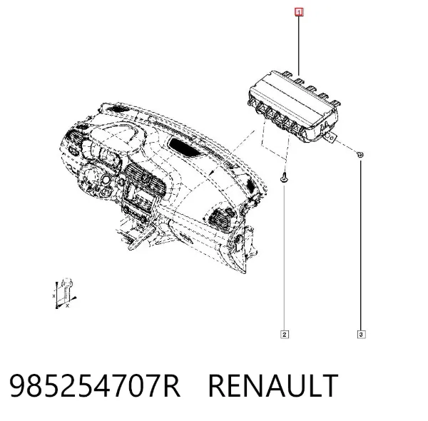 Cinto de segurança (AIRBAG) de passageiro 985254707R Renault (RVI)