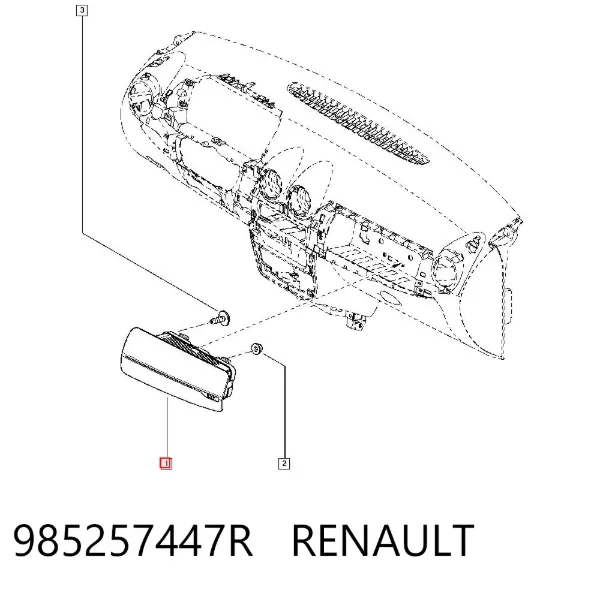 Cinto de segurança (AIRBAG) de passageiro 985257447R Renault (RVI)