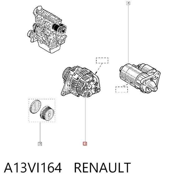 Gerador A13VI164 Renault (RVI)