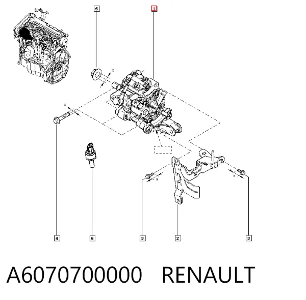 Bomba de combustível de pressão alta A6070700000 Renault (RVI)