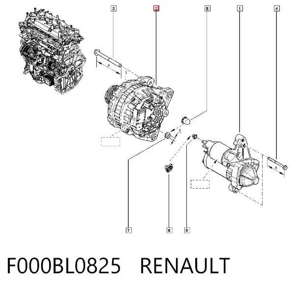 Gerador F000BL0825 Renault (RVI)