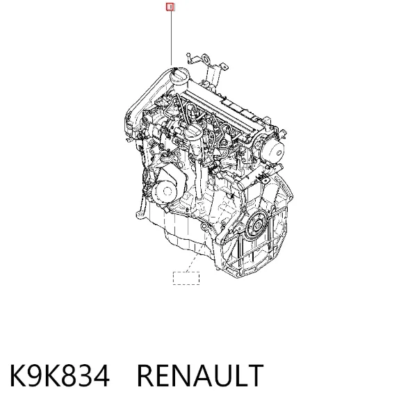 Motor montado K9K834 Renault (RVI)