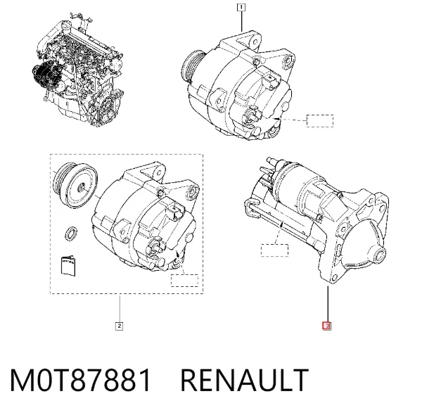 Motor de arranco M0T87881 Renault (RVI)