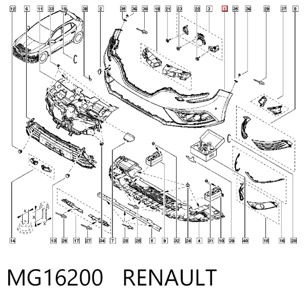 Pára-choque dianteiro MG16200 Renault (RVI)