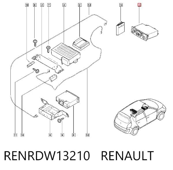 Aparelhagem de som (rádio AM/FM) RENRDW13210 Renault (RVI)