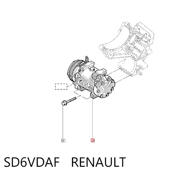 Compressor de aparelho de ar condicionado SD6VDAF Renault (RVI)