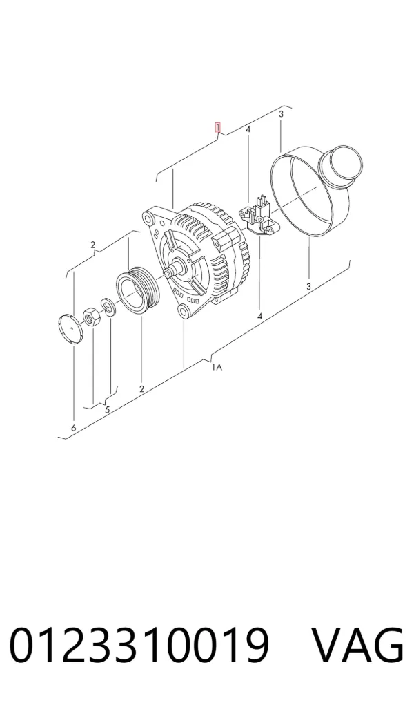 Gerador 0123310019 VAG