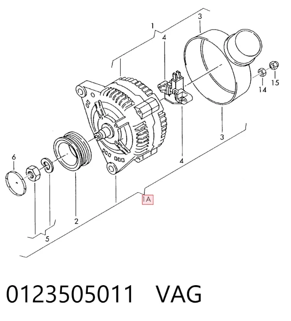 Gerador 0123505011 VAG