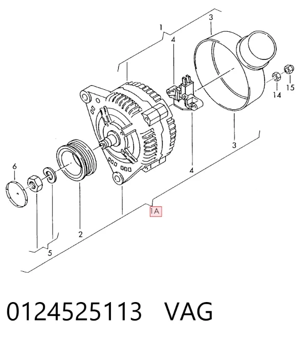 Gerador 0124525113 VAG