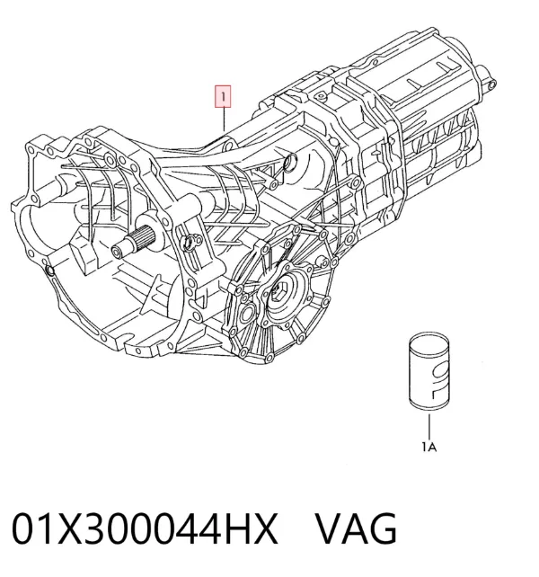 Caixa de Mudança montada (caixa mecânica de velocidades) 01X300044HX VAG