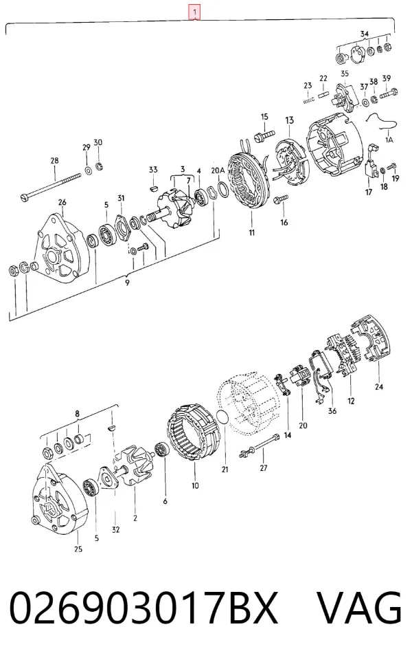 Gerador 026903017BX VAG
