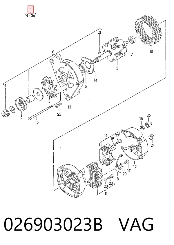 Gerador 026903023B VAG