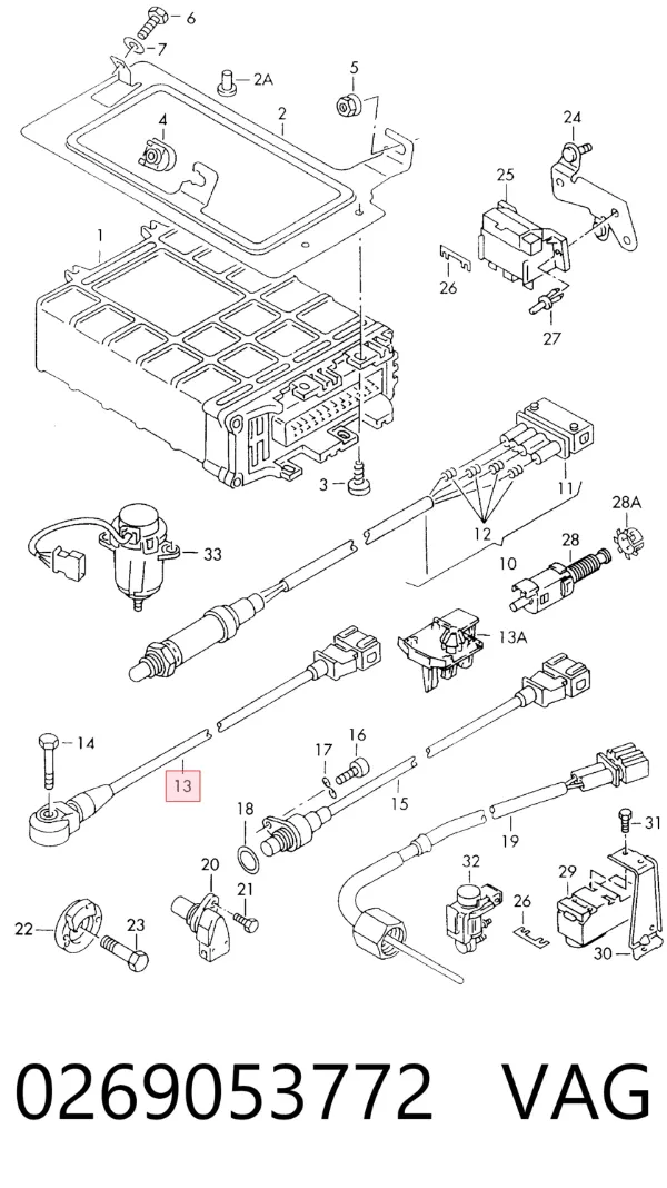 Sensor de detonação 0269053772 VAG