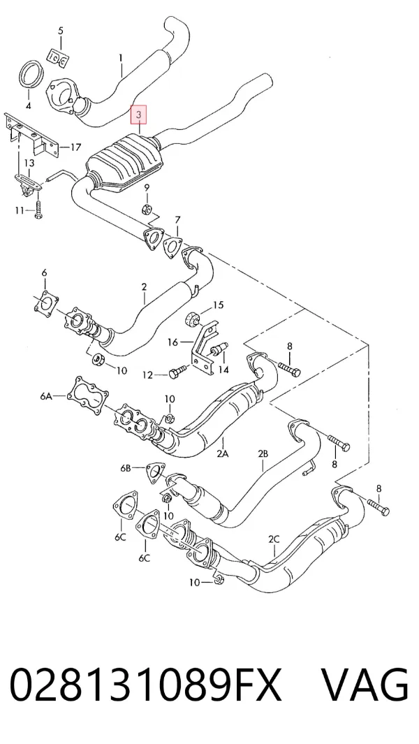Convertidor - catalisador 028131089FX VAG