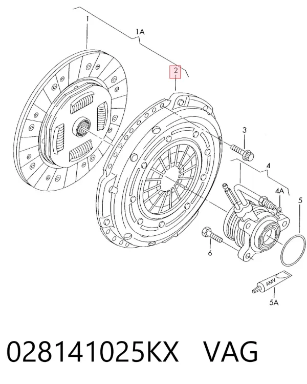 Cesta de embraiagem 028141025KX VAG