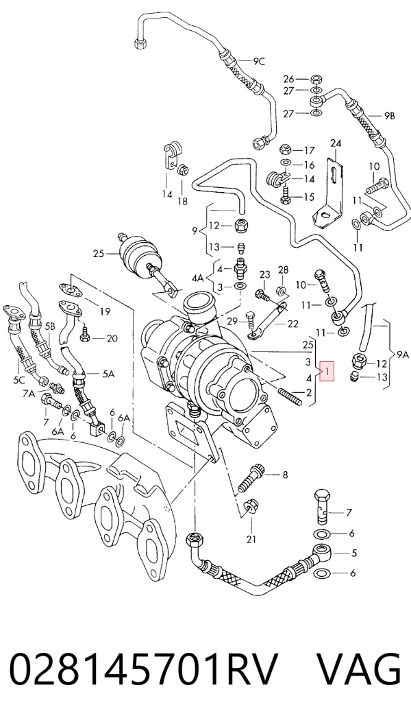 Turbina 028145701RV VAG