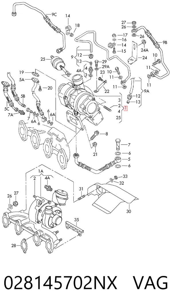 Turbina 028145702NX VAG